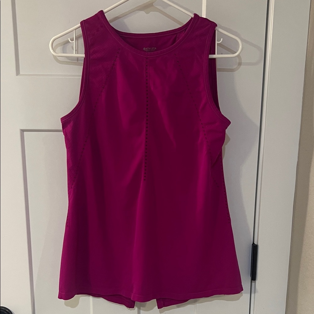 Athleta Pink Athletic Tank Top Small Running Workout Yoga